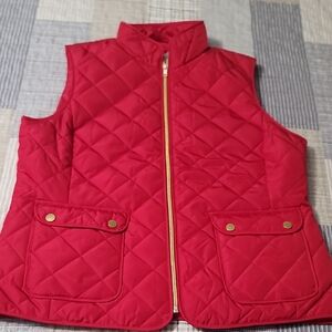 NWOT St. John's Bay Women's L Quilted Red Vest